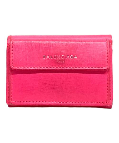 BALENCIAGA（バレンシアガ）BALENCIAGA (バレンシアガ) コンパクトウォレット ショッキングピンクの古着・服飾アイテム