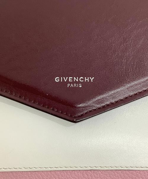 GIVENCHY（ジバンシィ）GIVENCHY (ジバンシィ) ショルダーバッグ ボルドー×ホワイト×ピンクの古着・服飾アイテム