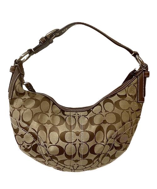 COACH（コーチ）COACH (コーチ) ショルダーバッグ ベージュ×ブラウンの古着・服飾アイテム