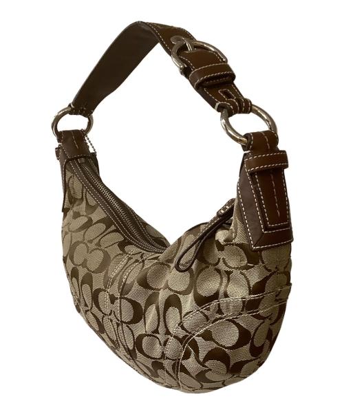 COACH（コーチ）COACH (コーチ) ショルダーバッグ ベージュ×ブラウンの古着・服飾アイテム