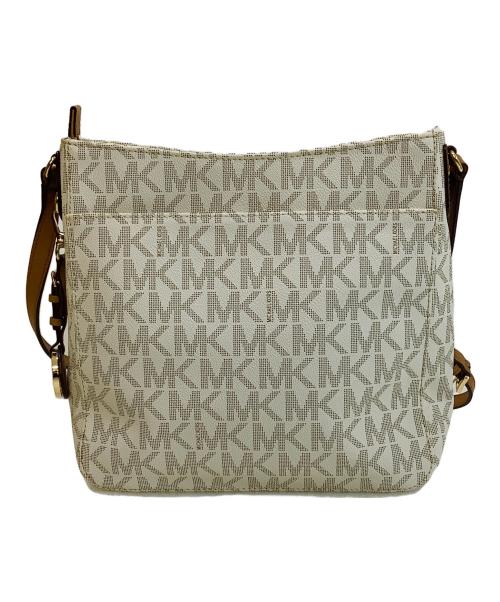 MICHAEL KORS（マイケルコース）MICHAEL KORS (マイケルコース) ショルダーバッグ ホワイト×ブラウンの古着・服飾アイテム