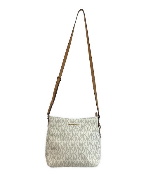 MICHAEL KORS（マイケルコース）MICHAEL KORS (マイケルコース) ショルダーバッグ ホワイト×ブラウンの古着・服飾アイテム