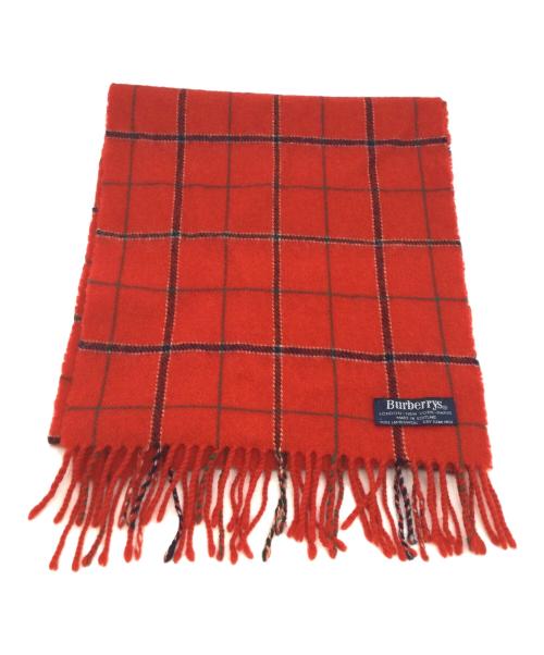 Burberry's（バーバリーズ）Burberry's (バーバリーズ) マフラー レッドの古着・服飾アイテム