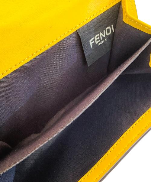 FENDI（フェンディ）FENDI (フェンディ) 3つ折り財布 イエロー×ゴールドの古着・服飾アイテム