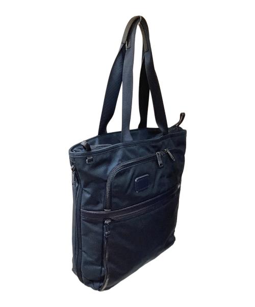 TUMI（トゥミ）TUMI (トゥミ) エクスパンダブルスクエアトートバッグ ネイビーの古着・服飾アイテム
