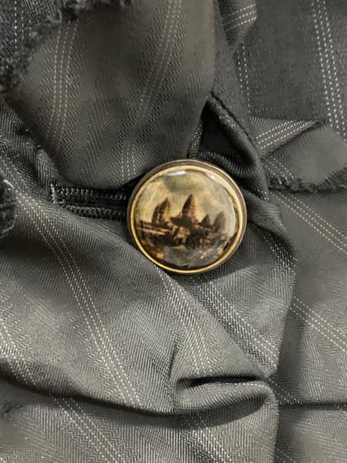 ISSEY MIYAKE（イッセイミヤケ）ISSEY MIYAKE (イッセイミヤケ) IM53FD506　ストライプジャケット ブラック サイズ:1の古着・服飾アイテム