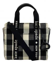 Kate Spade（ケイトスペード）の古着「トートバッグ」｜ホワイト×ブラック