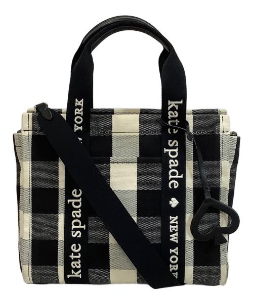 Kate Spade（ケイトスペード）Kate Spade (ケイトスペード) トートバッグ ホワイト×ブラックの古着・服飾アイテム