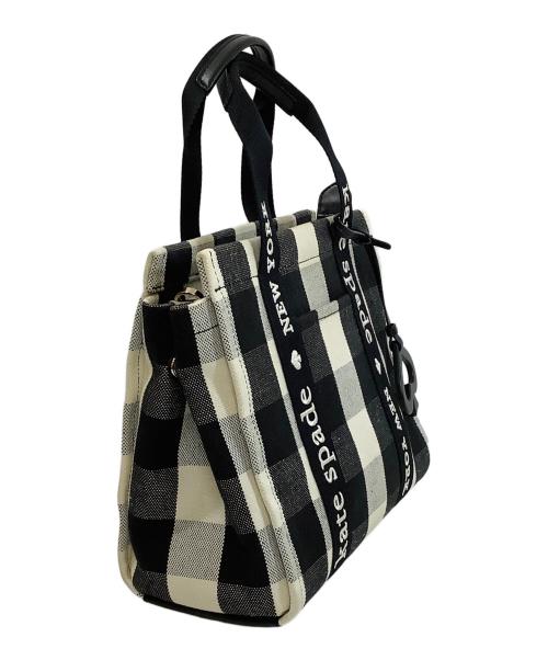 Kate Spade（ケイトスペード）Kate Spade (ケイトスペード) トートバッグ ホワイト×ブラックの古着・服飾アイテム