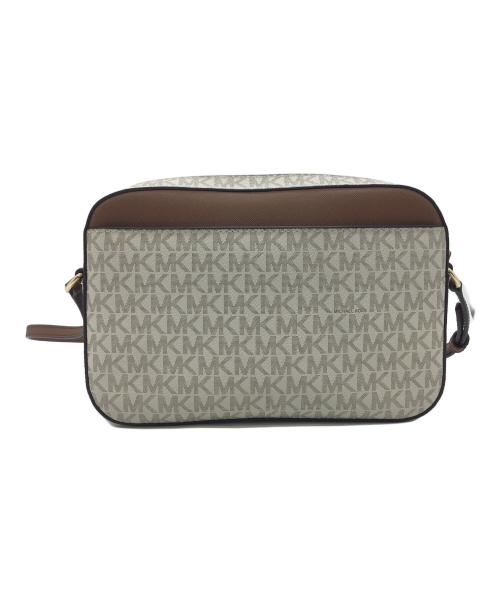 MICHAEL KORS（マイケルコース）MICHAEL KORS (マイケルコース) ショルダーバッグ ホワイト×ブラウンの古着・服飾アイテム