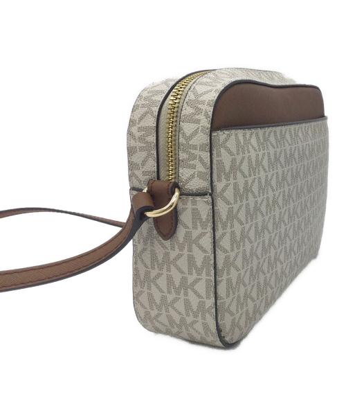 MICHAEL KORS（マイケルコース）MICHAEL KORS (マイケルコース) ショルダーバッグ ホワイト×ブラウンの古着・服飾アイテム