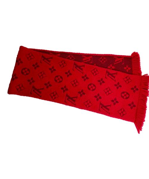 LOUIS VUITTON（ルイ ヴィトン）LOUIS VUITTON (ルイ ヴィトン) モノグラムマフラー レッドの古着・服飾アイテム