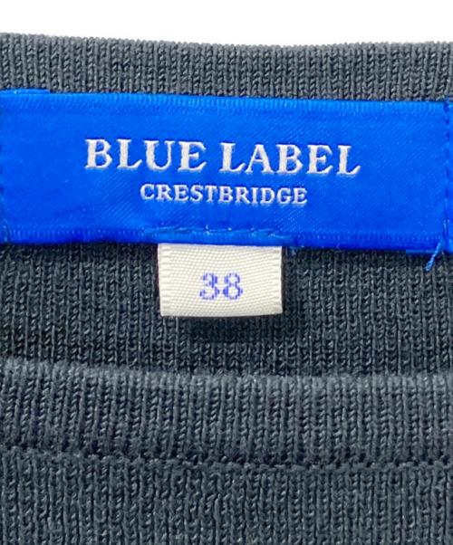 BLUE LABEL CRESTBRIDGE（ブルーレーベルクレストブリッジ）BLUE LABEL CRESTBRIDGE (ブルーレーベルクレストブリッジ) 55J80-579-23　半袖ワンピース ネイビー×パープル サイズ:38の古着・服飾アイテム