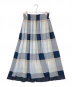 BLUE LABEL CRESTBRIDGEブルーレーベルクレストブリッジ）の古着「55S04-518-29　スカート」｜グレー×ネイビー