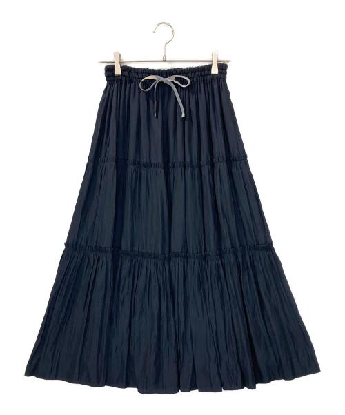BLUE LABEL CRESTBRIDGE（ブルーレーベルクレストブリッジ）BLUE LABEL CRESTBRIDGE (ブルーレーベルクレストブリッジ) 55S04-518-29　スカート グレー×ネイビー サイズ:36の古着・服飾アイテム