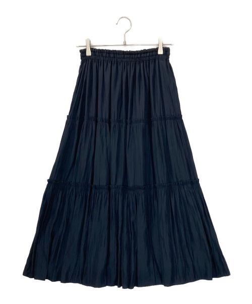 BLUE LABEL CRESTBRIDGE（ブルーレーベルクレストブリッジ）BLUE LABEL CRESTBRIDGE (ブルーレーベルクレストブリッジ) 55S04-518-29　スカート グレー×ネイビー サイズ:36の古着・服飾アイテム