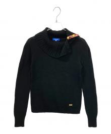 BLUE LABEL CRESTBRIDGE（ブルーレーベルクレストブリッジ）の古着「55N07-465-09　薄手ニット」｜ブラック