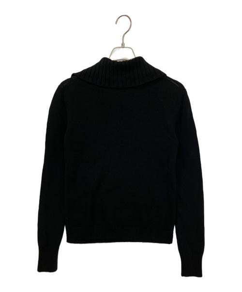 BLUE LABEL CRESTBRIDGE（ブルーレーベルクレストブリッジ）BLUE LABEL CRESTBRIDGE (ブルーレーベルクレストブリッジ) 55N07-465-09　薄手ニット ブラック サイズ:38の古着・服飾アイテム