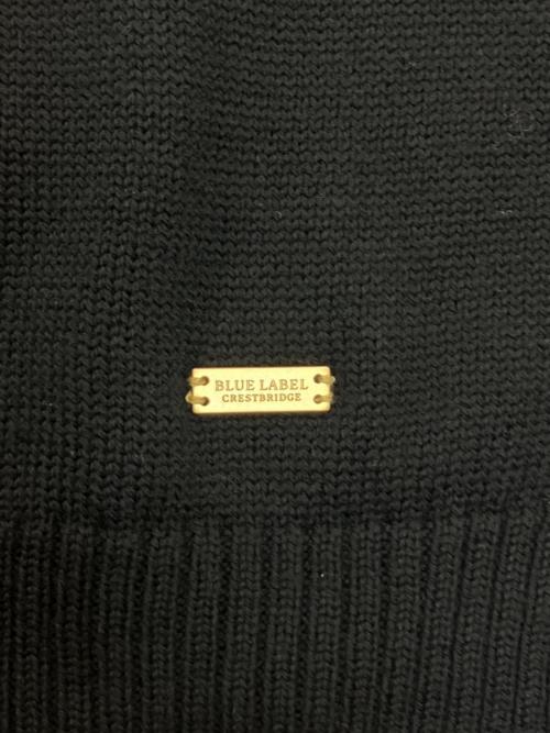 BLUE LABEL CRESTBRIDGE（ブルーレーベルクレストブリッジ）BLUE LABEL CRESTBRIDGE (ブルーレーベルクレストブリッジ) 55N07-465-09　薄手ニット ブラック サイズ:38の古着・服飾アイテム