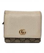 GUCCIグッチ）の古着「3つ折り財布」｜ベージュ×グレー