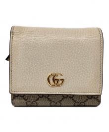 GUCCI（グッチ）の古着「3つ折り財布」｜ベージュ×グレー