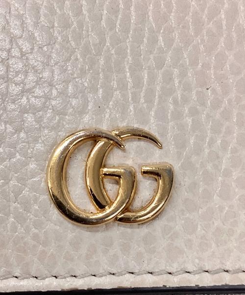 GUCCI（グッチ）GUCCI (グッチ) 3つ折り財布 ベージュ×グレーの古着・服飾アイテム