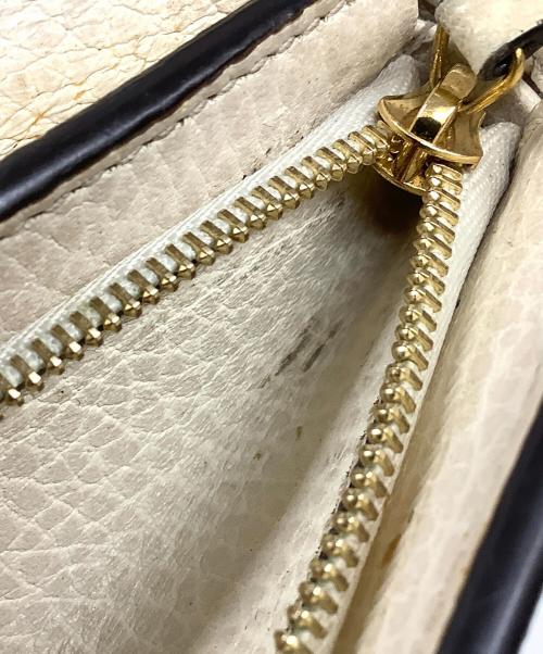 GUCCI（グッチ）GUCCI (グッチ) 3つ折り財布 ベージュ×グレーの古着・服飾アイテム