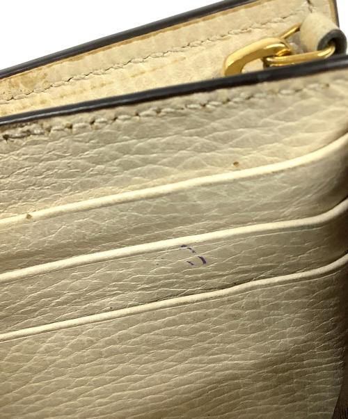 GUCCI（グッチ）GUCCI (グッチ) 3つ折り財布 ベージュ×グレーの古着・服飾アイテム