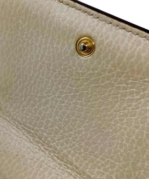 GUCCI（グッチ）GUCCI (グッチ) 3つ折り財布 ベージュ×グレーの古着・服飾アイテム