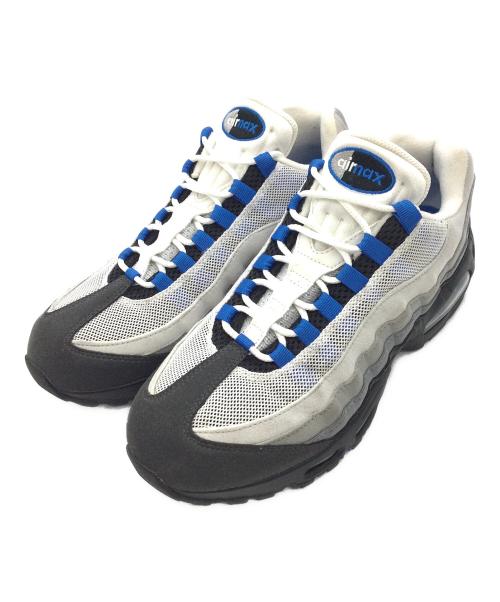 NIKE（ナイキ）NIKE (ナイキ) Air Max 95 OG Big Bubble グレー×ブラック×ブルー サイズ:US9.5、UK8.5、EUR43、cm27.5、BR41、CN275の古着・服飾アイテム