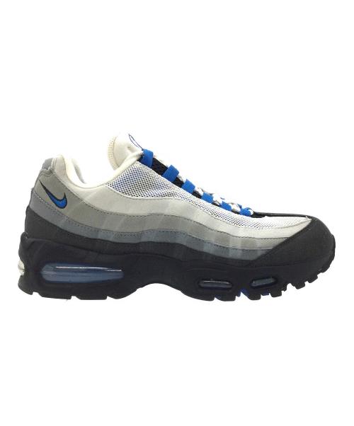 NIKE（ナイキ）NIKE (ナイキ) Air Max 95 OG Big Bubble グレー×ブラック×ブルー サイズ:US9.5、UK8.5、EUR43、cm27.5、BR41、CN275の古着・服飾アイテム