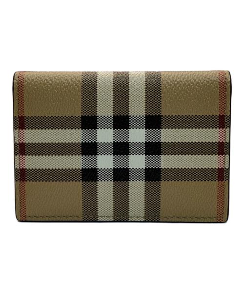 BURBERRY（バーバリー）BURBERRY (バーバリー) カードケース ブラウン×ホワイトの古着・服飾アイテム