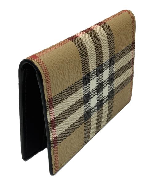 BURBERRY（バーバリー）BURBERRY (バーバリー) カードケース ブラウン×ホワイトの古着・服飾アイテム