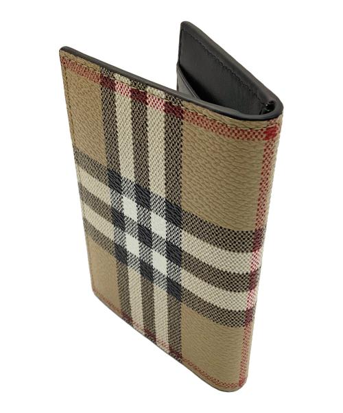 BURBERRY（バーバリー）BURBERRY (バーバリー) カードケース ブラウン×ホワイトの古着・服飾アイテム
