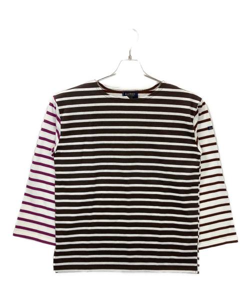 Le minor（ルミノア）Le minor (ルミノア) 20JG179HP04MFW 長袖カットソー ブラウン×ホワイト サイズ:Sの古着・服飾アイテム