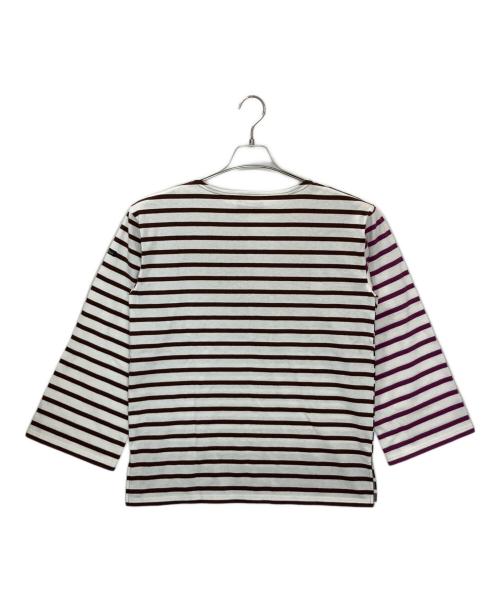 Le minor（ルミノア）Le minor (ルミノア) 20JG179HP04MFW 長袖カットソー ブラウン×ホワイト サイズ:Sの古着・服飾アイテム