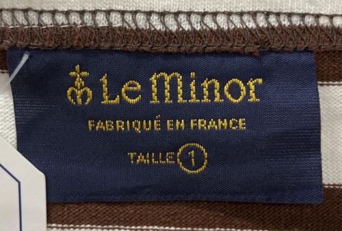 Le minor（ルミノア）Le minor (ルミノア) 20JG179HP04MFW 長袖カットソー ブラウン×ホワイト サイズ:Sの古着・服飾アイテム