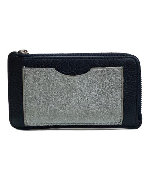 LOEWE（ロエベ）LOEWE (ロエベ) コインカードホルダー ネイビー×シルバーの古着・服飾アイテム