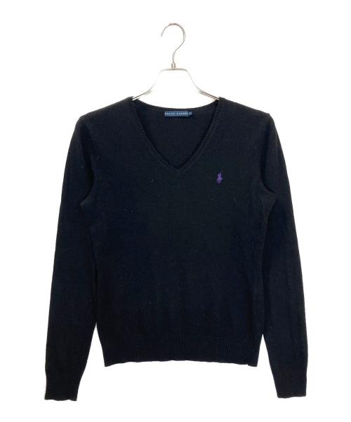RALPH LAUREN（ラルフローレン）RALPH LAUREN (ラルフローレン) 薄手ニット ブラック サイズ:XLの古着・服飾アイテム