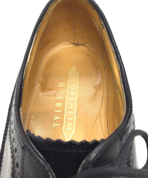 Florsheim（フローシャイム）Florsheim (フローシャイム) ウィングチップシューズ ブラック サイズ:10 1/2の古着・服飾アイテム