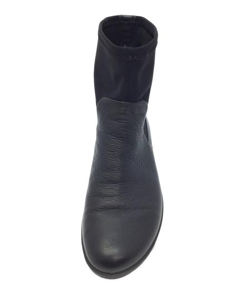 ECCO（エコー）ECCO (エコー) ショートブーツ ブラック サイズ:EU37,US6、UK4.5、CN235(2)の古着・服飾アイテム