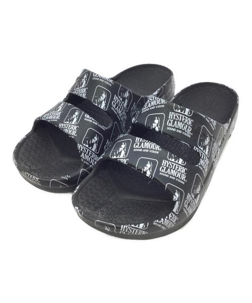 Hysteric Glamour（ヒステリックグラマー）Hysteric Glamour (ヒステリックグラマー) TELIC (テリック) リカバリーサンダル ブラック×ホワイト サイズ:XLの古着・服飾アイテム