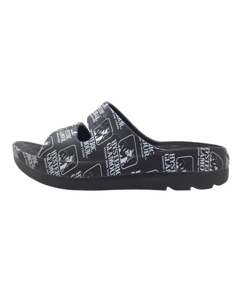 Hysteric Glamour（ヒステリックグラマー）Hysteric Glamour (ヒステリックグラマー) TELIC (テリック) リカバリーサンダル ブラック×ホワイト サイズ:XLの古着・服飾アイテム