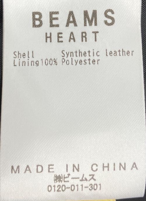 BEAMS HEART（ビームスハート）BEAMS HEART (ビームスハート) 42-18-0075-639　フェイクレザーブルゾン ブラック サイズ:Lの古着・服飾アイテム