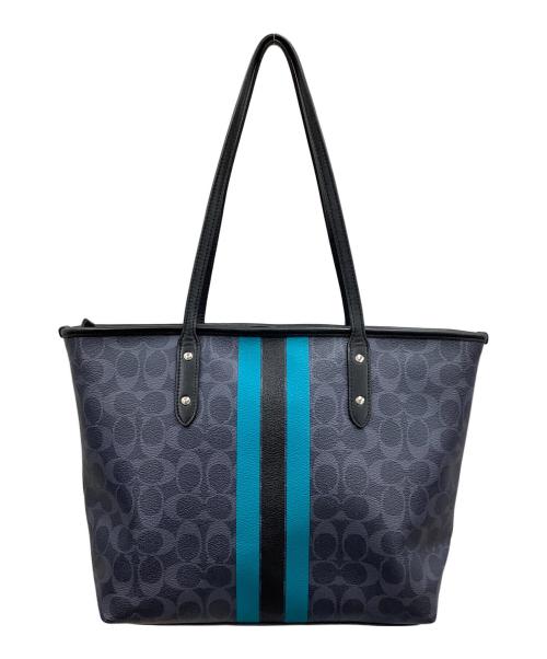 COACH（コーチ）COACH (コーチ) トートバッグ ネイビー×ブルーの古着・服飾アイテム