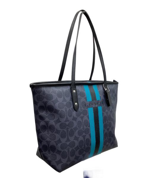 COACH（コーチ）COACH (コーチ) トートバッグ ネイビー×ブルーの古着・服飾アイテム