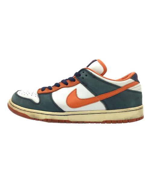 NIKE SB（ナイキエスビー）NIKE SB (ナイキエスビー) Dunk Low Broncos ネイビー×オレンジ×ホワイト サイズ:US10.5、UK9.5＜EUR44.5、CM28.5の古着・服飾アイテム