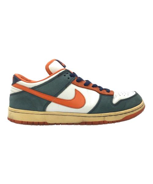 NIKE SB（ナイキエスビー）NIKE SB (ナイキエスビー) Dunk Low Broncos ネイビー×オレンジ×ホワイト サイズ:US10.5、UK9.5＜EUR44.5、CM28.5の古着・服飾アイテム