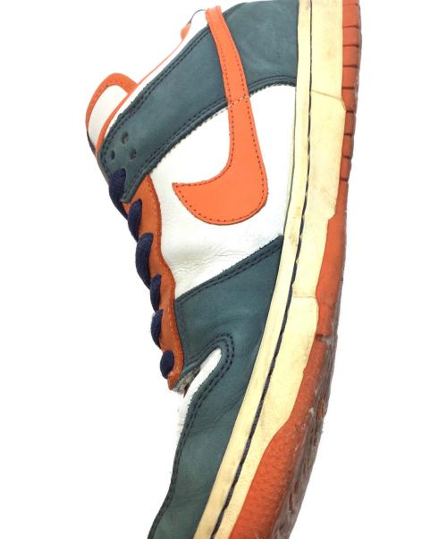 NIKE SB（ナイキエスビー）NIKE SB (ナイキエスビー) Dunk Low Broncos ネイビー×オレンジ×ホワイト サイズ:US10.5、UK9.5＜EUR44.5、CM28.5の古着・服飾アイテム