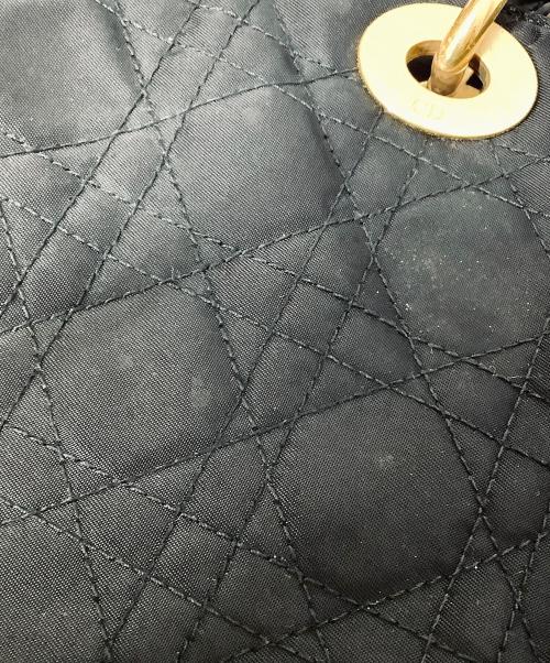 Christian Dior（クリスチャン ディオール）Christian Dior (クリスチャン ディオール) カナージュハンドバッグ ブラック×ゴールドの古着・服飾アイテム